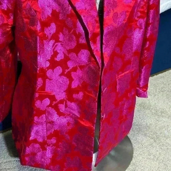 Plus size Jacquard part/cocktail  holiday blazer - Picture 4 of 10